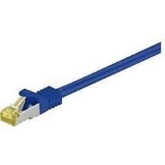 Goobay CAT 7 SFTP 25cm Patch Cable - High-Speed, Durable, and Reliable Blue Ethernet Connection (4040849915659)